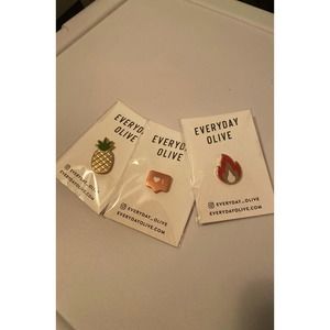 Everyday Olive Pins Set - 3 pins
